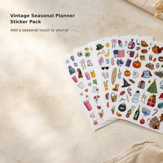 Vintage Seasonal Planner Sticker Pack